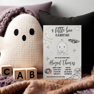Ein kleines BOO kommt bald! Halloween-Baby-Party Einladung
