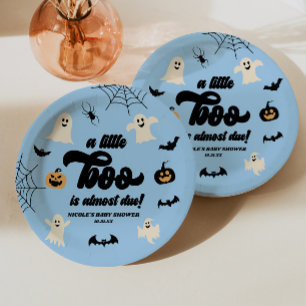 Ein kleines Boo kommt bald! Halloween-Baby-Party Pappteller