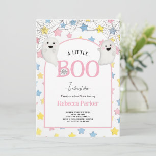 Ein kleines Boo kommt bald Mädchen Baby Shower Par Einladung