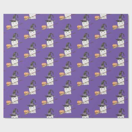 Ein kleines Boo Niedlich Ghost Halloween Kinderdus Geschenkpapier (Flach)