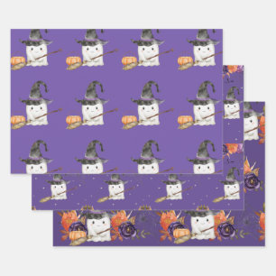 Ein kleines Boo Niedlich Ghost Halloween Kinderdus Geschenkpapier Set