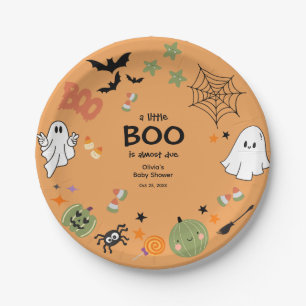 Ein kleines Boo Niedlich Ghost Halloween Kinderdus Pappteller