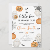 Ein kleines Boo Pumpkin Halloween Kinderdusche Einladung (Vorderseite)