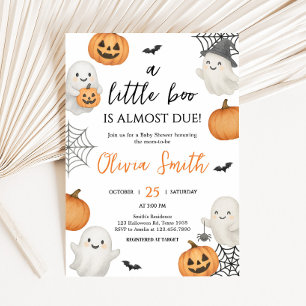 Ein kleines Boo Pumpkin Halloween Kinderdusche Einladung