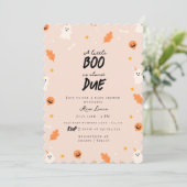 Ein kleines Boot fast fällig Babydusche Einladung (Stehend Vorderseite)