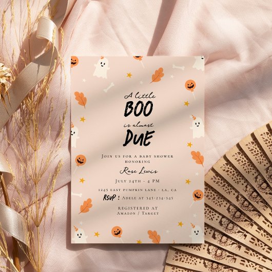 Ein kleines Boot fast fällig Babydusche Einladung