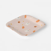 Ein kleines Boot fast fällig Babydusche Pappteller (Gewinkelt)