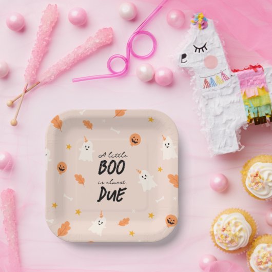 Ein kleines Boot fast fällig Babydusche Pappteller (Party)