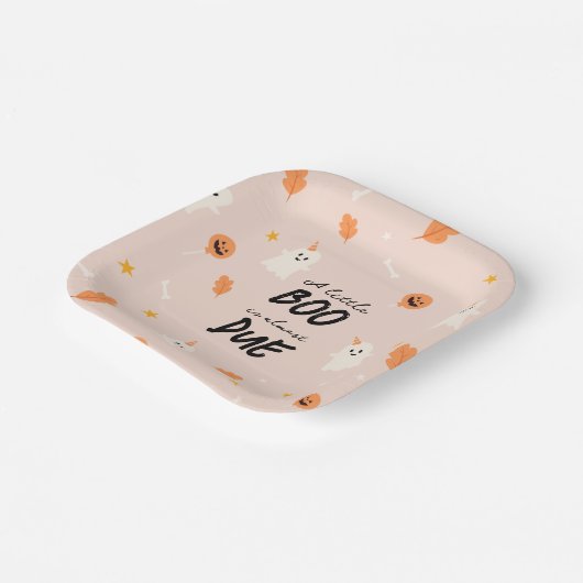 Ein kleines Boot fast fällig Babydusche Pappteller (Gewinkelt)