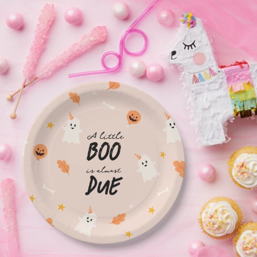 Ein kleines Boot fast fällig Babydusche Pappteller (Party)