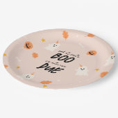 Ein kleines Boot fast fällig Babydusche Pappteller (Schrägansicht)