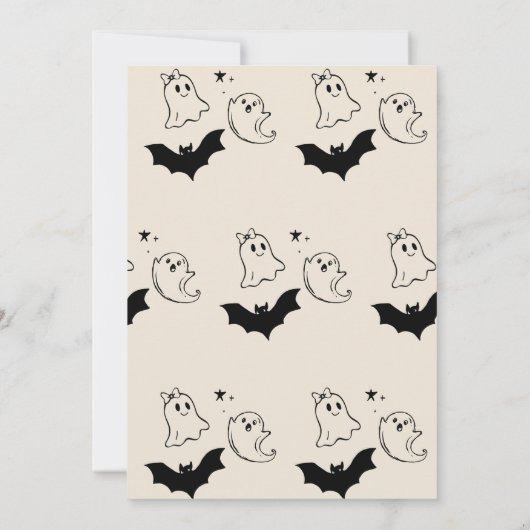 Ein kleines Boot fast fällig Bow Babydusche Invita Einladung (Rückseite)