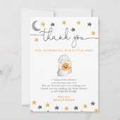 Ein kleines Boot fast zu Halloween Babydusche Dankeskarte (Vorderseite)