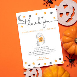 Ein kleines Boot fast zu Halloween Babydusche Dankeskarte