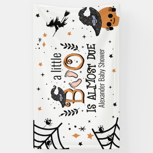 ein kleines Boot fast zu Halloween Banner (Vertikal)