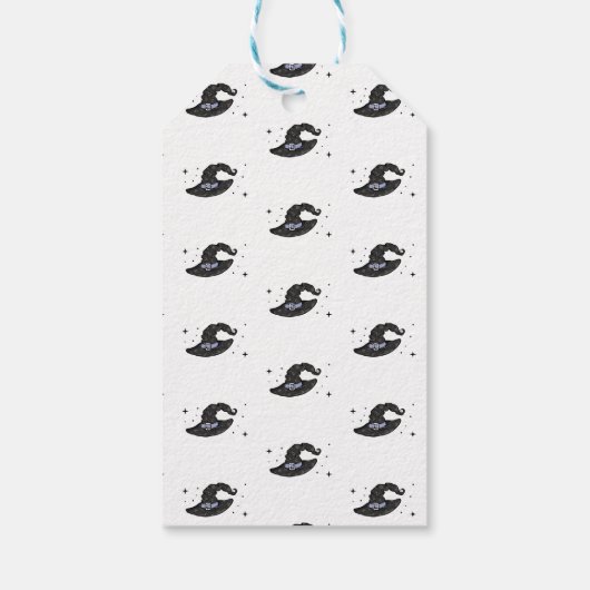 ein kleines Boot fast zu Halloween Geschenkanhänger (Rückseite)