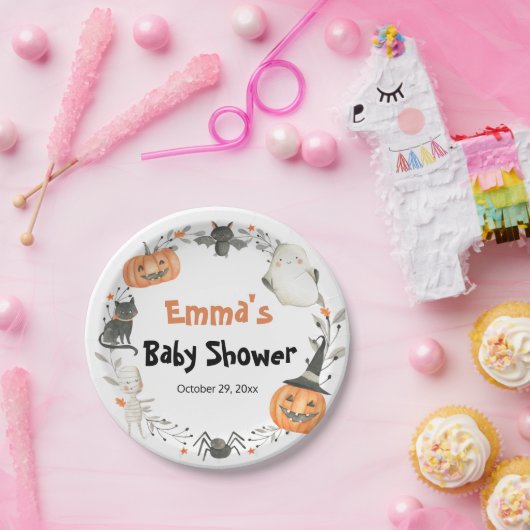 Ein kleines Boot Halloween Baby Duschpapier Teller (Party)