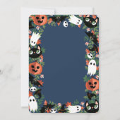 Ein kleines Boot Halloween Frame Blue Baby Dusche Einladung (Rückseite)