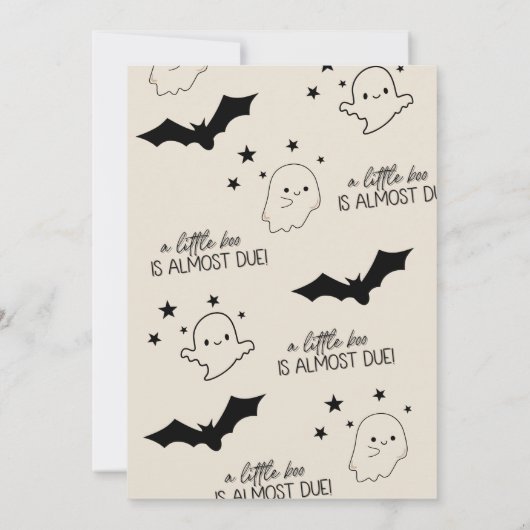 Ein kleines Boot ist fast fällig Wavy Bow Babydusc Einladung (Rückseite)