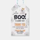 Ein kleines Boot ist fast zu Halloween danke Geschenkanhänger (Vorderseite)