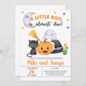 Ein kleines Boot ist zu Halloween Baby-Dusche einl Einladung (Vorne/Hinten)