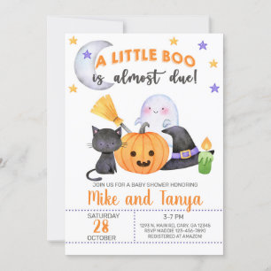 Ein kleines Boot ist zu Halloween Baby-Dusche einl Einladung
