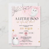 Ein kleines Bub fast fällig Mädchen Dusche Einladung (Vorderseite)