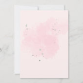 Ein kleines Bub fast fällig Mädchen Dusche Einladung (Rückseite)