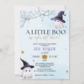 Ein kleines Bub ist fast schon wegen der blauen Ba Einladung (Vorderseite)