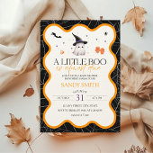 Ein kleines Bub ist fast zu Halloween Baby Dusche Einladung