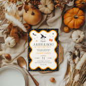 Ein kleines Bub ist fast zu Halloween Baby Dusche Einladung