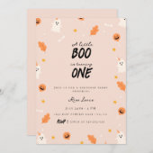 Ein kleines Bub macht einen ersten Geburtstag Einladung (Vorne/Hinten)