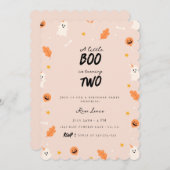 Ein kleines Bub macht zwei Geburtstage Einladung (Vorne/Hinten)