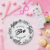 Ein kleines Buch ist fast schon auf Goth Blume Bab Pappteller (Party)