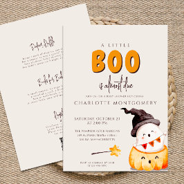 Ein kleines Buh-Halloween-Baby-Shower für alles au Einladung