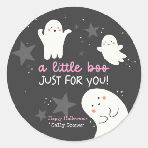Ein kleines Buh nur für dich Halloween-Geist-Gesch Runder Aufkleber