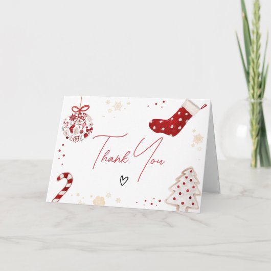 Ein kleines Bündel Joy Weihnachtsdusche Dankeskarte (Vorderseite)