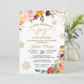 Ein kleines Bündel von Joy Burgundy Bloral Baby Du Einladung (Stehend Vorderseite)