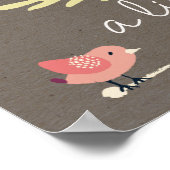 Ein kleines Bunny Baby Dusche Begrüßungsschild Pos Poster (Ecke)