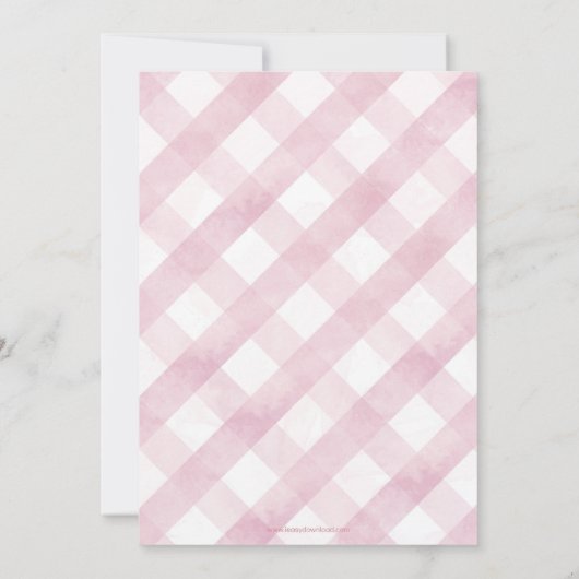 Ein kleines Bunny ist auf dem Weg Babydusche laden Einladung (Rückseite)