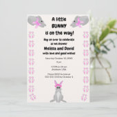 Ein kleines Bunny (Mädchen) ist auf dem Weg Einlad Einladung (Stehend Vorderseite)