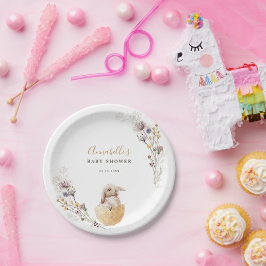 Ein kleines Bunny Oaster Baby Dusche Pappteller (Party)