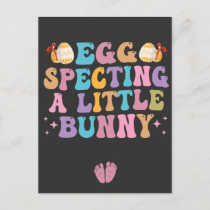 Ein kleines Bunny Oaster Pregnancy Geschenk Ankündigungspostkarte