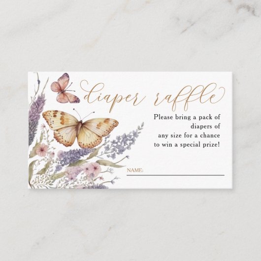 Ein kleines Butterfly-Baby-Duschduschabwaschbecken Begleitkarte (Vorderseite)