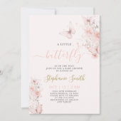 Ein kleines Butterfly-Baby-Duschmädchen - Einladun Einladung (Vorderseite)