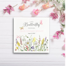 Ein kleines Butterfly-Blumenspül-Babyduschpapier N