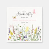 Ein kleines Butterfly-Blumenspül-Babyduschpapier N Serviette (Vorderseite)