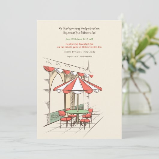 Ein kleines Café Einladung (Stehend Vorderseite)