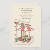 Ein kleines Café Einladung (Vorne/Hinten)