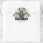 Ein kleines Cartoon Bat & ein nicht so Beängstigen Runder Aufkleber (Tasche)